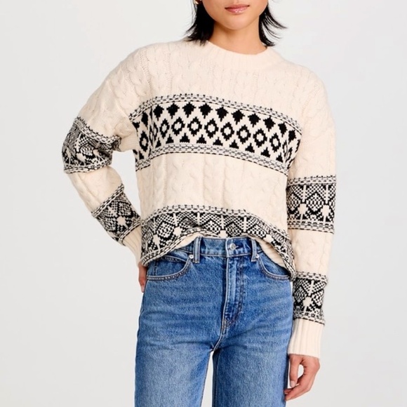 Line & Dot Montana Faire Isle Sweater  Montana Faire Isle Sweater - Picture 1 of 4